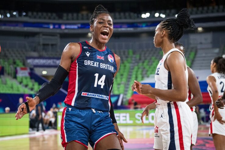 GB women's basketball players at Eurobasket 2023